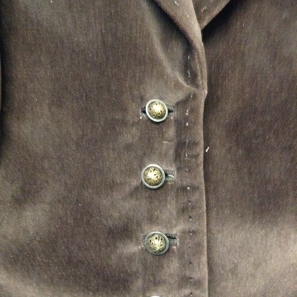 Brown velvet jacket Tahari sz 12 - Picture 4 of 5